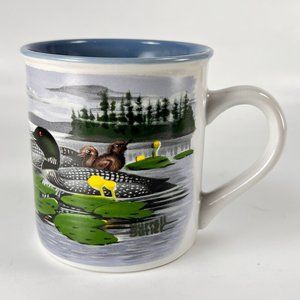 Mallard Ducks Artwork Murrell Butler Ceramic Coffee Cup Mug Pale Blue Cape Shore
